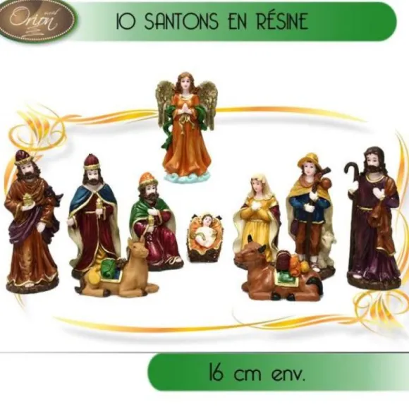 Santon De Noel Pour Cr Che 16 Cm X 10 Pi Ces