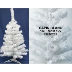 Sapin Artificiel De Noel Blanc 150 Cm 280 Branches