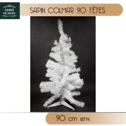 Sapin Artificiel De Noel Blanc 90Cm 90 Tetes
