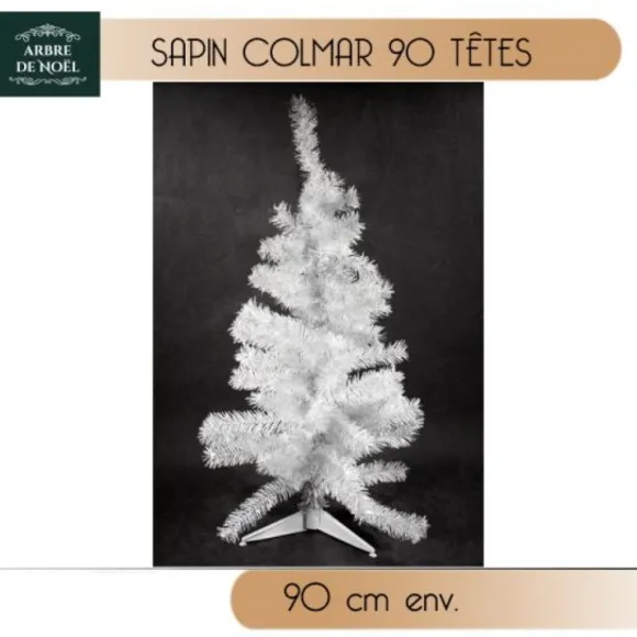 Sapin Artificiel De Noel Blanc 90Cm 90 Tetes