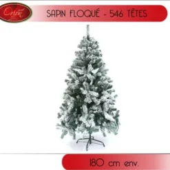 Sapin Artificiel Luxe Floqu Vert Neige180Cm