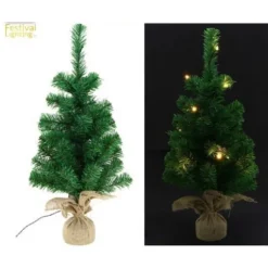 Sapin De Noel Fibre Optique 10 Led Avec Timer
