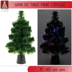 Sapin Fibre Optique 11 Leds Multicolores