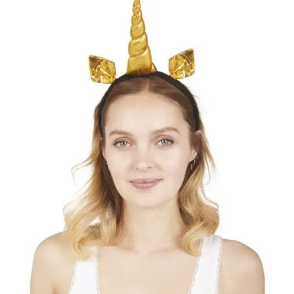 Serre-T Te Licorne Or Et Noir