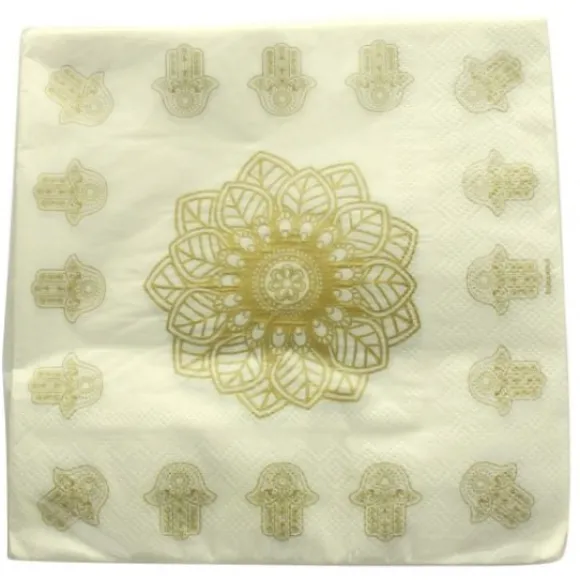 Serviette De Table En Papier Oriental Or X 20 Pi Ces