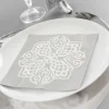 Serviette De Table En Papier Oriental Argent X 20 Pi Ces