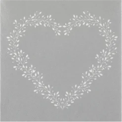 Serviette En Papier Airlaid Liser Coeur Argent