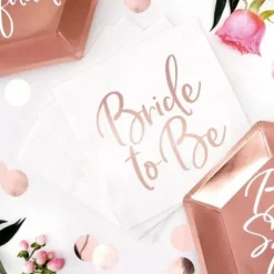Serviette En Papier Bride To Be Rose Gold