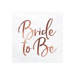Serviette En Papier Bride To Be Rose Gold