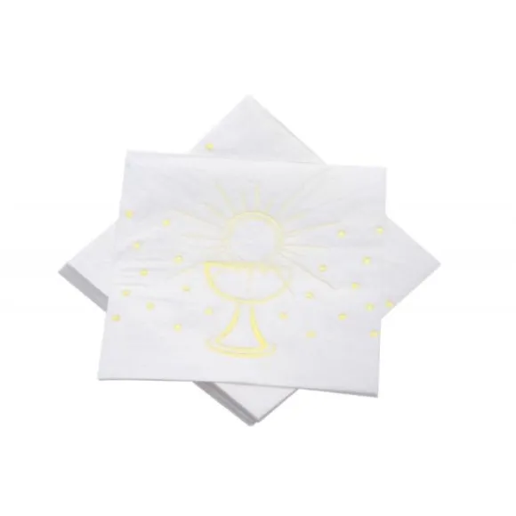 Serviette En Papier Calice Or X 20 Pi Ces
