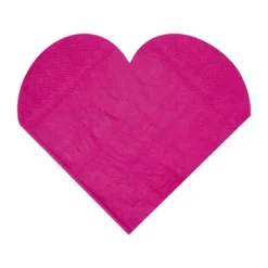 Serviette En Papier Coeur Fuchsia X20