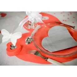 Serviette En Papier Coeur Fuchsia X20