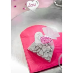 Serviette En Papier Coeur Orange X20