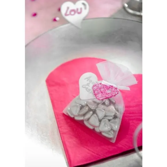 Serviette En Papier Coeur Orange X20