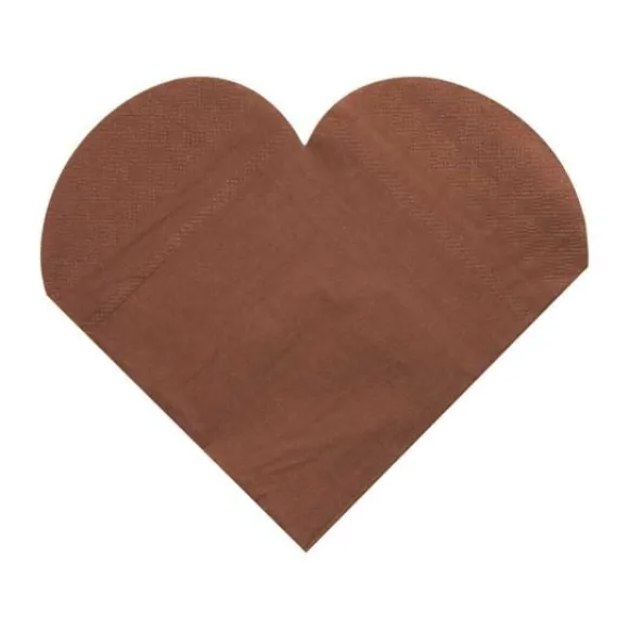 Serviette En Papier Coeur Chocolat X20