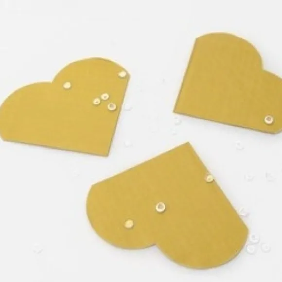Serviette En Papier Coeur Or X20