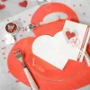Serviette En Papier Coeur Blanc X20