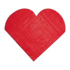Serviette En Papier Coeur Rouge X20