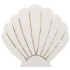 Serviette En Papier Coquillage Blanc Et Or X 16 Pi Ces