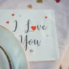 Serviette En Papier I Love You X 16 Pi Ces