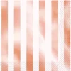 Serviette En Papier Rayures Rose Gold X 16