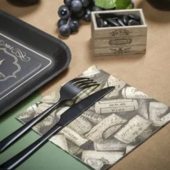 Serviette En Papier Theme Viticole Kraft X 20 Pi Ces