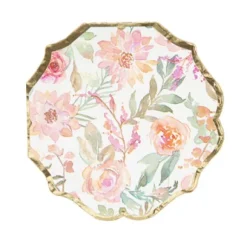 Serviette En Papier Theme Dahlia Blanc Et Pastel X 16 Pi Ces