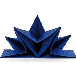 Serviette Pr Pli E En Papier Bleu Marine X 12 Pi Ces