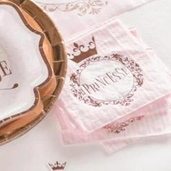 Serviettes En Papier Anniversaire Princesse 25Cm X20 Pi Ces