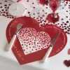 Serviettes En Papier Coeur Rouge 33Cm X10 Pi Ces