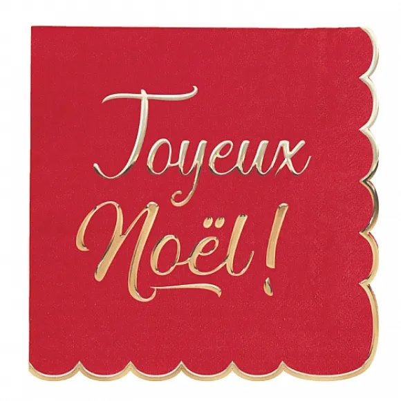 Serviettes En Papier Joyeux Noel 33Cm X 16 Pi Ces