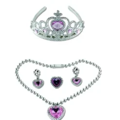 Set Bijoux Princesse Diad Me Cha Ne Boucle D'Oreilles Rose