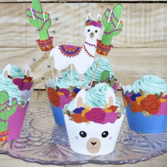 Set De 3 Cake Toppers Baby Lama