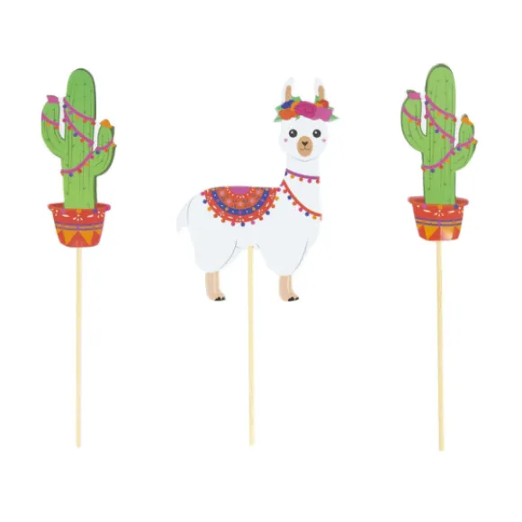 Set De 3 Cake Toppers Baby Lama