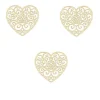 Set De 3 Embellissements Coeur Volute