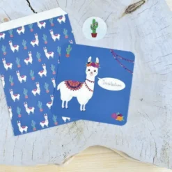 Set De 8 Invitations Baby Lama
