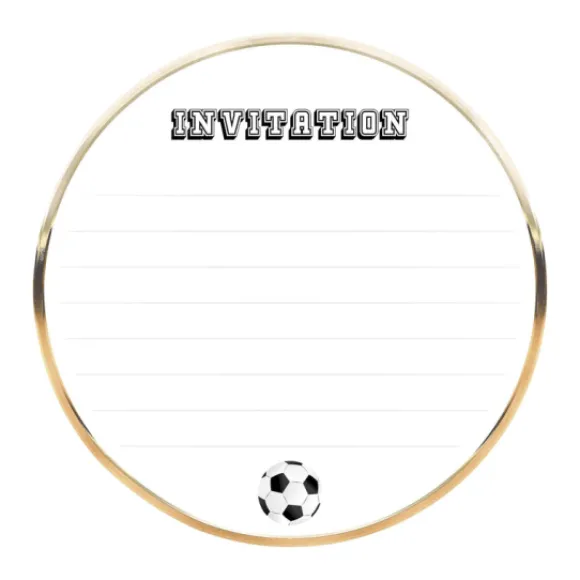 Set De 8 Invitations Foot