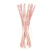 Set De 10 Pailles Chevrons Roses Pastel