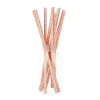Set De 10 Pailles Rose Pastel Pois Blancs