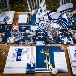 Set De Table Ancre Mariniere X 10 Pi Ces