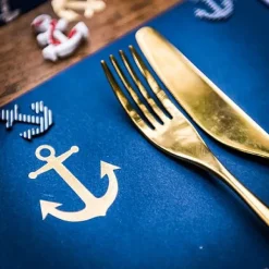 Set De Table Ancre Mariniere X 10 Pi Ces