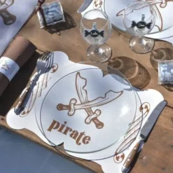 Set De Table Bapt Me Pirate X 6 Pi Ces