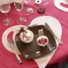 Set De Table Coeur Blanc X50
