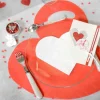 Set De Table Coeur Rouge X50