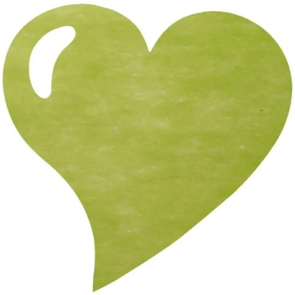 Set De Table Coeur Vert Anis X50