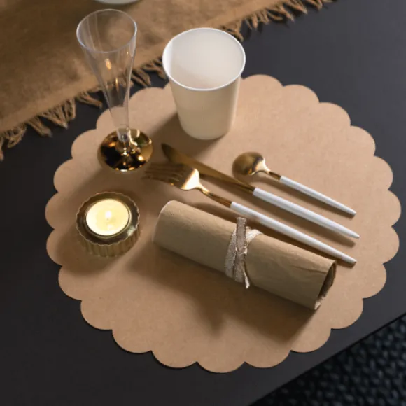 Set De Table Festonn Naturel X 6 Pi Ces