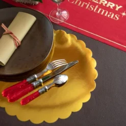 Set De Table Festonn Or X 6 Pi Ces