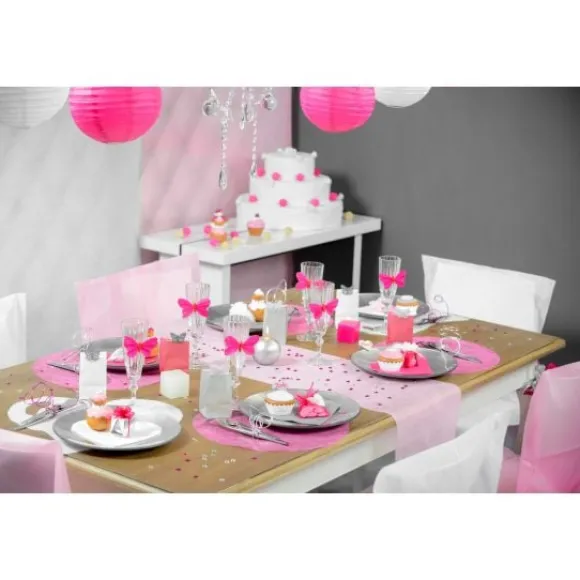 Set De Table Jetable En Forme De Coeur Rose X 50 Pi Ces