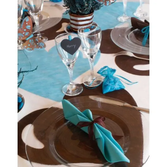Set De Table Jetable En Forme De Coeur Rose X 50 Pi Ces