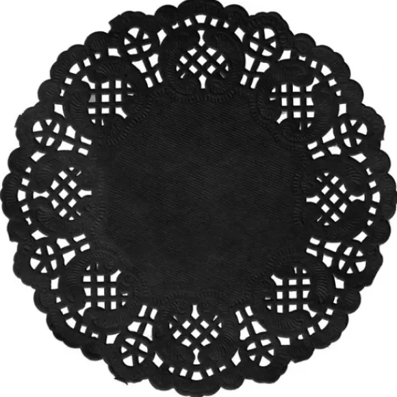 Set De Table Mariage Dentelle Noir X 10 Pi Ces